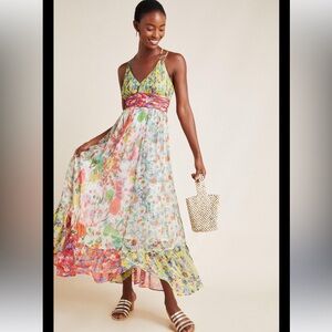 Anthropologie Floral Maxi Dress - Multicolor